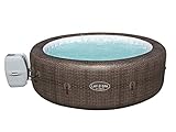 Bestway LAY-Z-SPA St. Moritz AirJet Whirlpool, 216 x 71 cm, 5-7 Personen, rund, braune Rattan-Optik