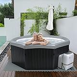 Produkt: Miweba MSpa aufblasbarer Whirlpool Frame Tuscany F-TU061 für 6 Personen - Holz-Optik - inkl. Ozongenerator & UV-C Wasserreinigung - 138 Luftdüsen (Preisvergleich)